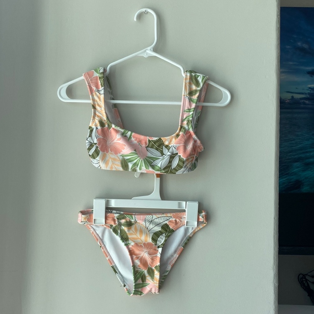XHILARATION Floral Bikini Top and Bottom Size XS